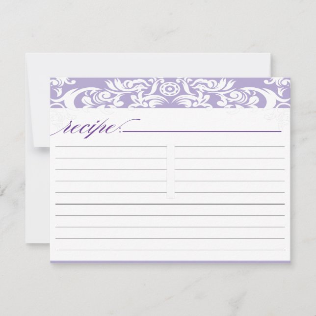 Carte de recette Fête des mariées pourpre Damask (Devant)