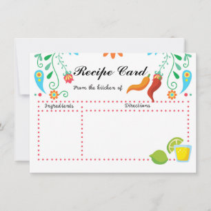 Carte de recette Fiesta mexicaine