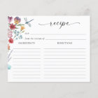 Carte de recette fleur sauvage