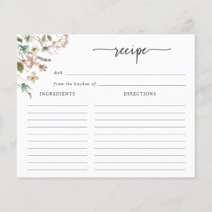 Carte de recette fleur sauvage