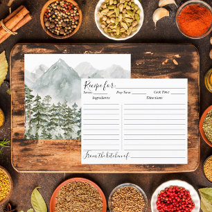 Carte de recette Forêt de pins et montagnes à l'aq