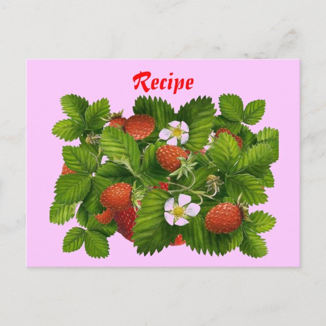 Carte de recette fraise (Devant)