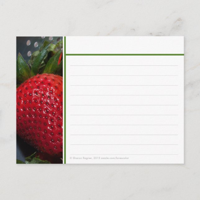Carte de recette fraise (Devant)