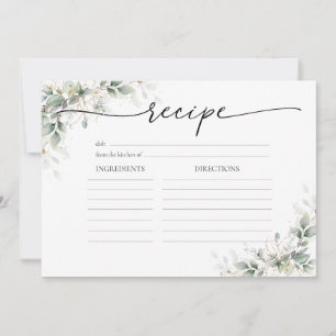 Carte de recette grande Eucalyptus Gold pour la do