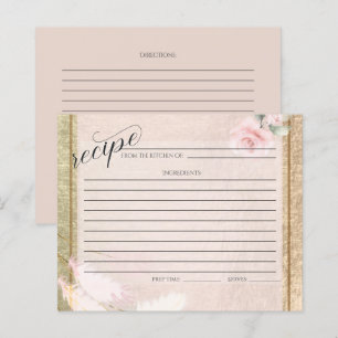 Carte de recette Grass Pampas Gold Blush Rose