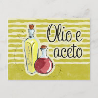 Carte de recette italienne huile et vinaigre