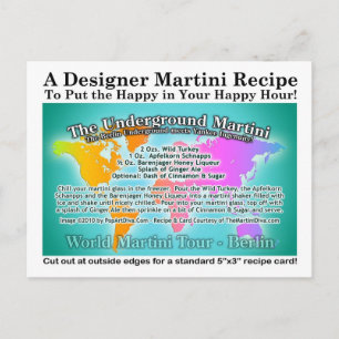 Carte de recette Martini Tour du Monde Souterrain 