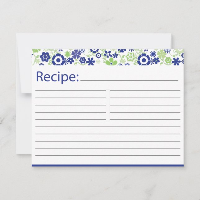 Carte de recette nuptiale | Chaux et Marine (Devant)