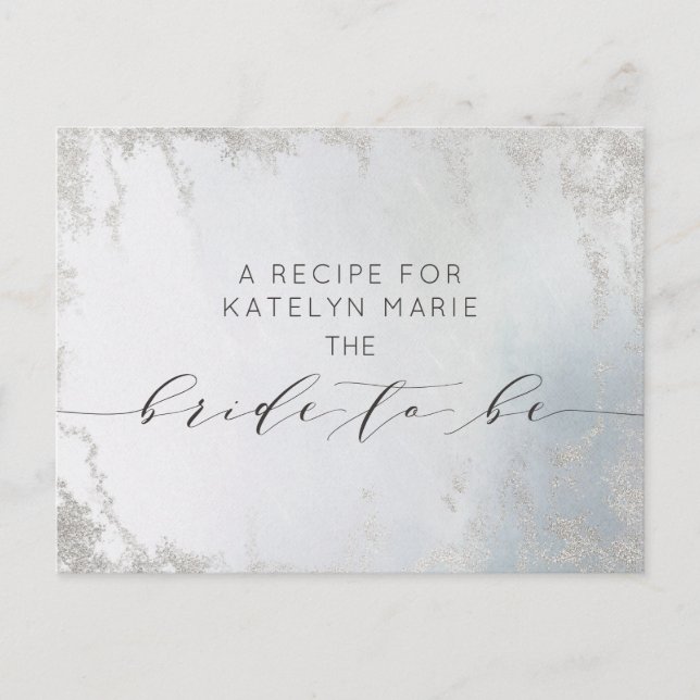 Carte de recette Ombre Dusty Blue Frosted Bride à  (Devant)