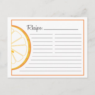 Carte de recette orange
