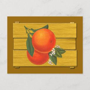 Carte de recette Oranges Vintage Crate Art