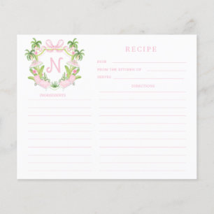 Carte de recette Palm Beach Cabana Crest Monogram