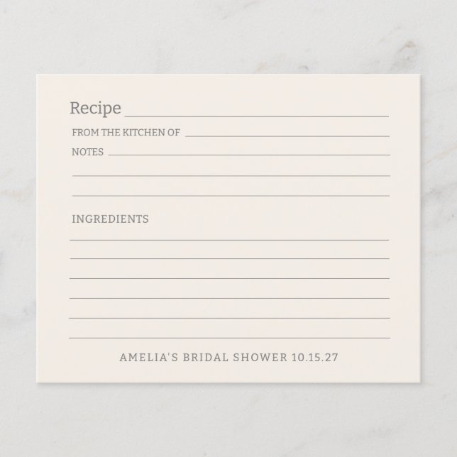 Carte de recette personnalisée à base de crème ivo (Devant)