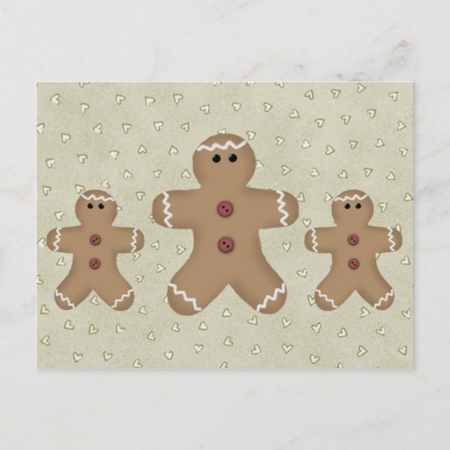 Carte de recette pour homme en pain d'épices (Devant)