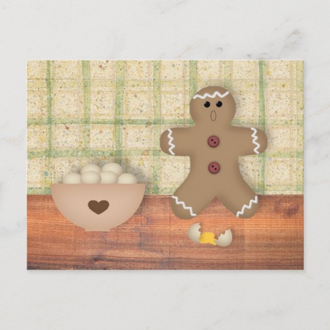 Carte de recette pour homme en pain d'épices "Oops (Devant)
