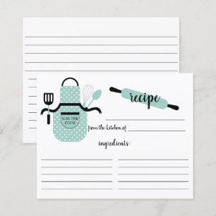 Carte de recette pour outils cuisine Retro Mint Ap