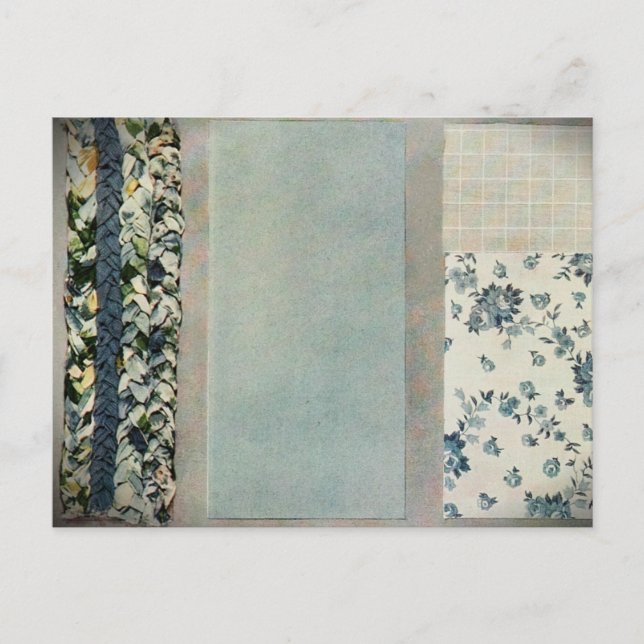 Carte de recette Quilt Patchwork en bleu (Devant)