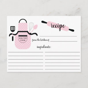 Carte de recette Retro Blush Apron Kitchen Tools