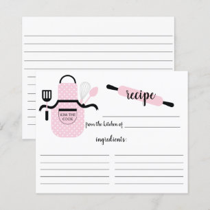 Carte de recette Retro Blush Apron Kitchen Tools