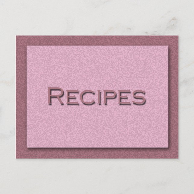 Carte de recette rose (Devant)