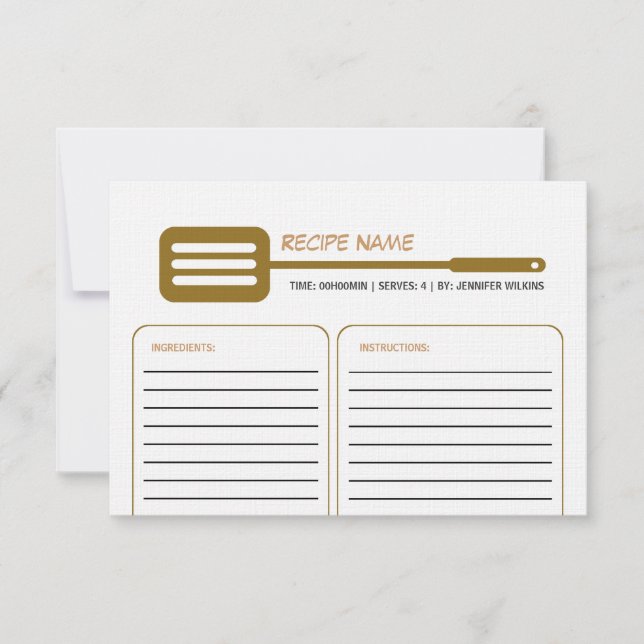 Carte de recette Spatula Brown (Devant)