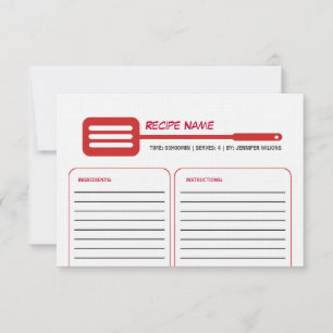 Carte de recette Spatula rouge