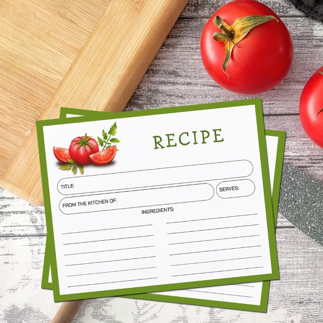 Carte de recette Tomates Kitchen (Créateur téléchargé)
