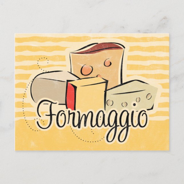 Carte de recettes au fromage italien (Devant)