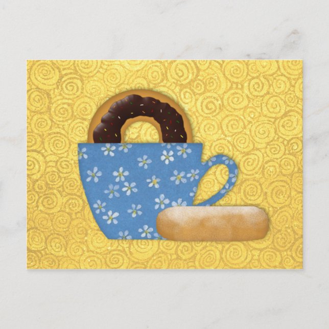 Carte de recettes de beignes et de café (Devant)