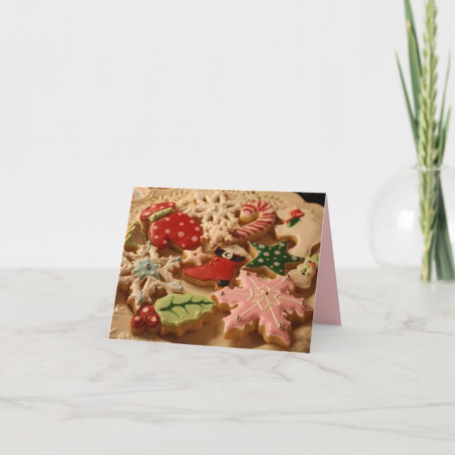 Carte de recettes de biscuits de Noël (Devant)