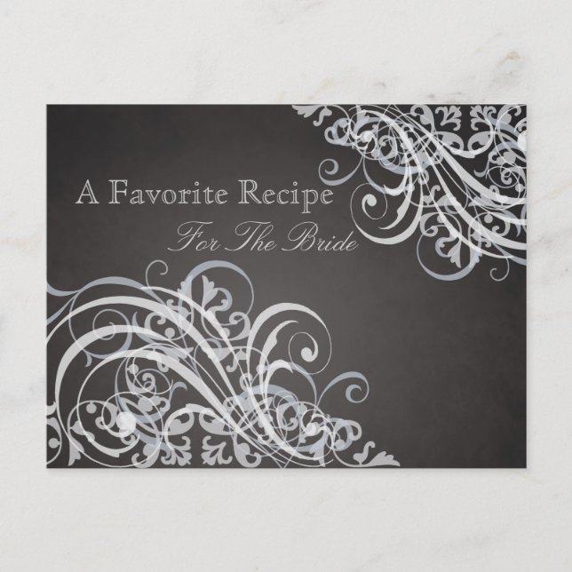 Carte de recettes de Fête des mariées de B&W baroq (Devant)