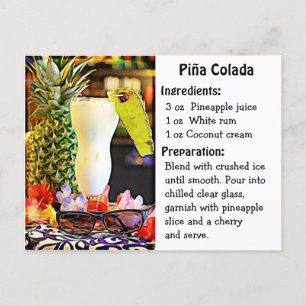 Carte de recettes de la Journée nationale Piña Col