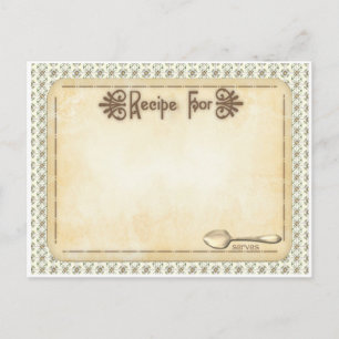 carte de recettes grand-mère vieux look