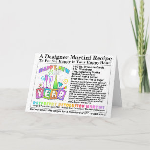 CARTE DE RECETTES MARTINI DE RASPBERRY