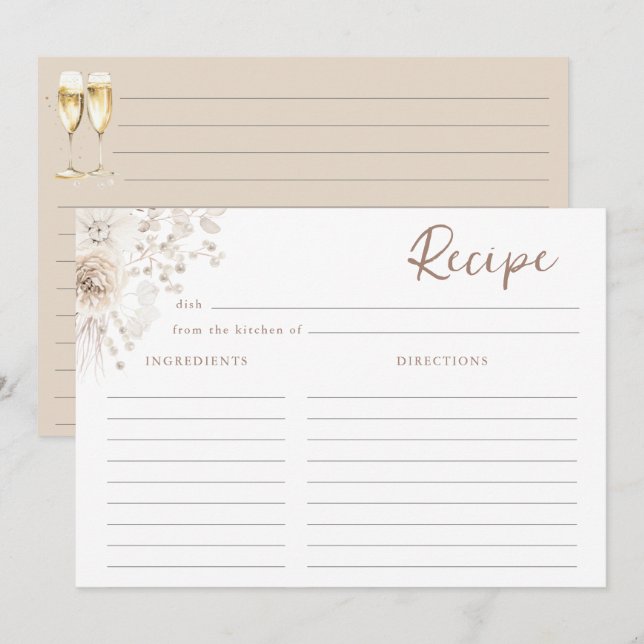 Carte de recettes Perles et Prosecco (Devant / Derrière)