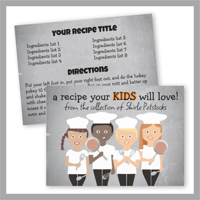 Carte de recettes pour cuisines pour enfants (Créateur téléchargé)