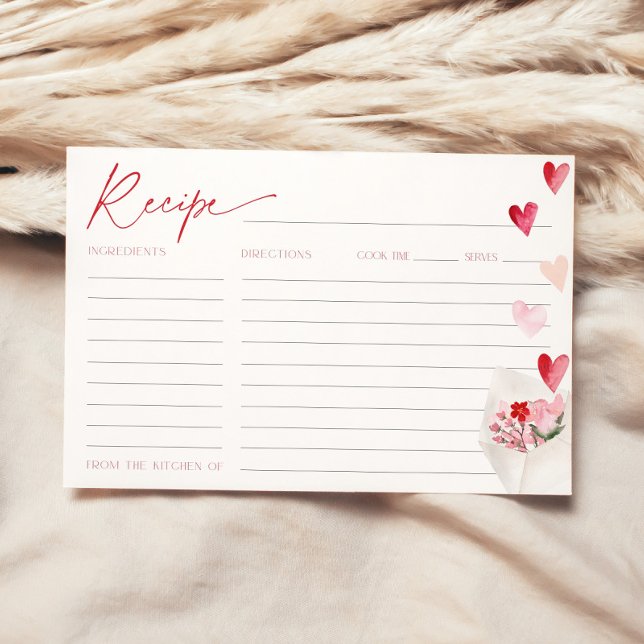 Carte de recettes Valentine Hearts pour la Fête de (Créateur téléchargé)