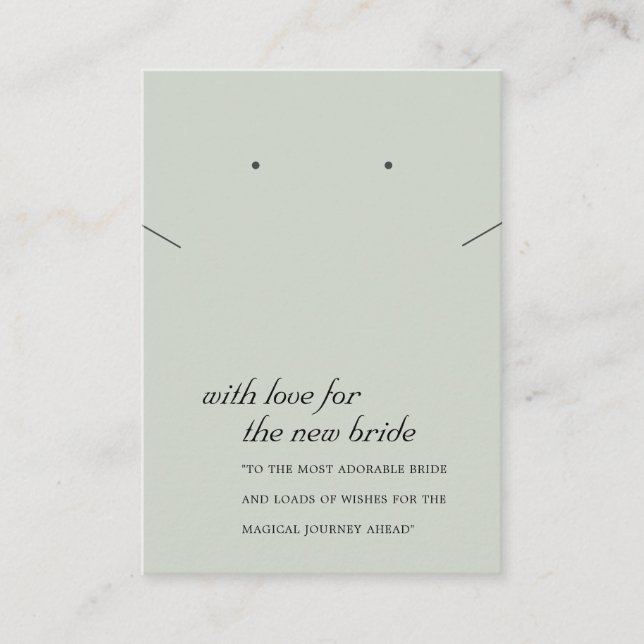 CARTE DE RECHERCHE DE NOUVELLE BRIDE GREY GREEN (Devant)