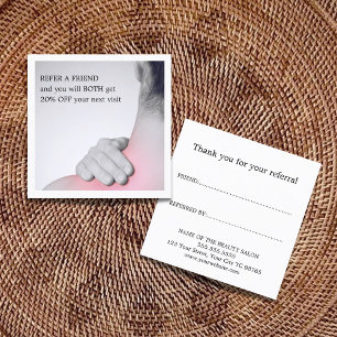 Carte de recommandation pour massothérapeute moder
