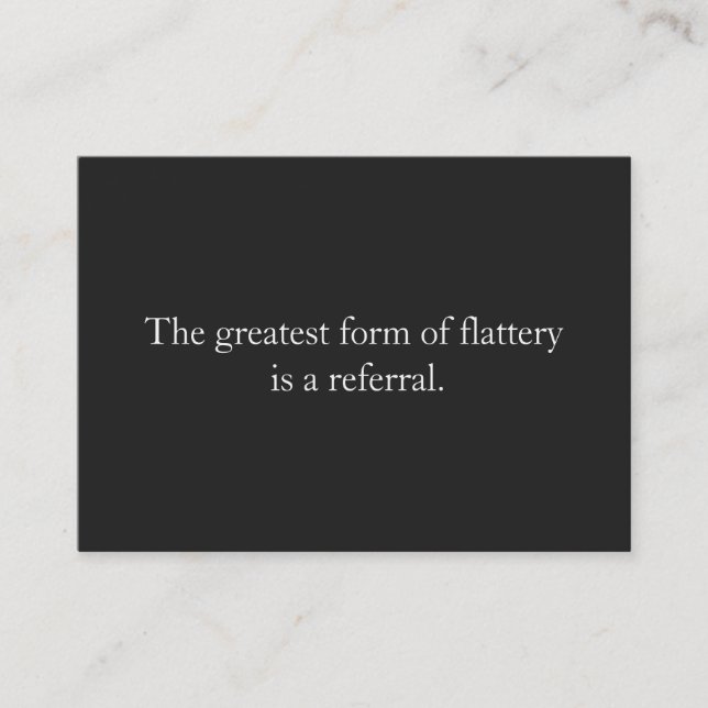 Carte de recommandation Professionnel Entrepreneur (Devant)