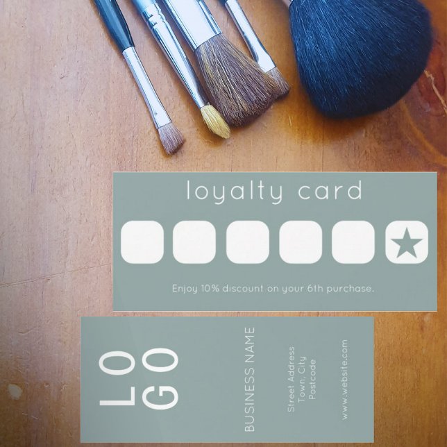 CARTE DE RÉCOMPENSE LOGO LOGO VERT MINIMAL (Créateur téléchargé)