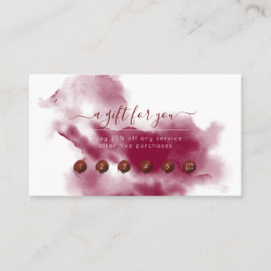 Carte de récompense PixDezines Burgundy Watercolor