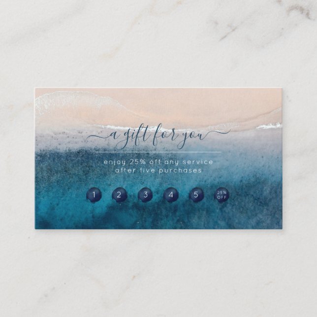 Carte de récompense PixDezines Deep Blue Sea Beach (Devant)
