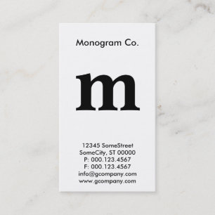 carte de récompenses de fidélité monogramme