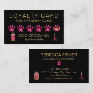 Carte de récompenses de fidélité rose noire pour c