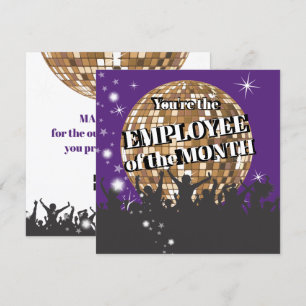 Carte de reconnaissance de l'employé du mois