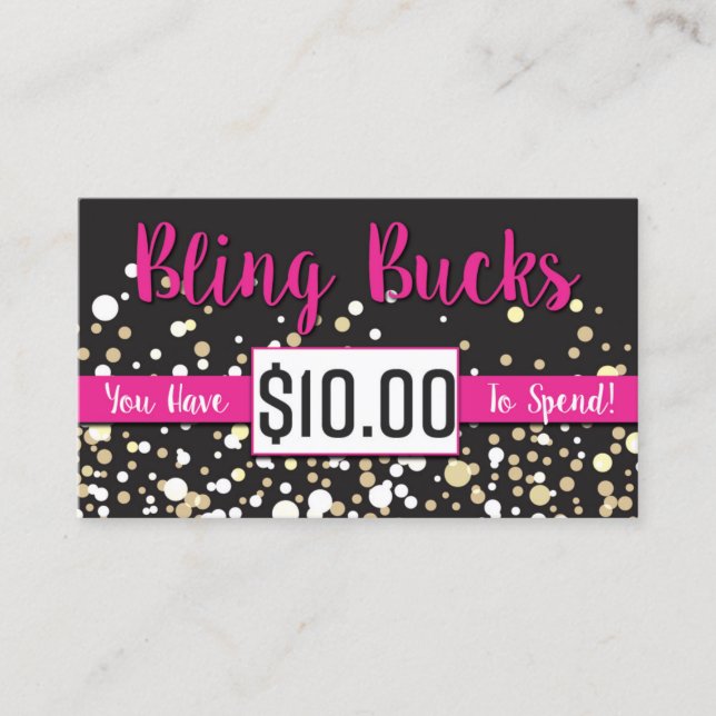 Carte De Réduction $10 mâles de Bling (Devant)