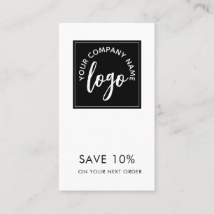 Carte De Réduction Ajoutez Votre Logo Minimal Business