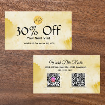 Aquarelle Jaune Restaurant Qr Code Menu et