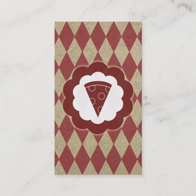 Carte De Réduction bon vintage de pizza (Devant)